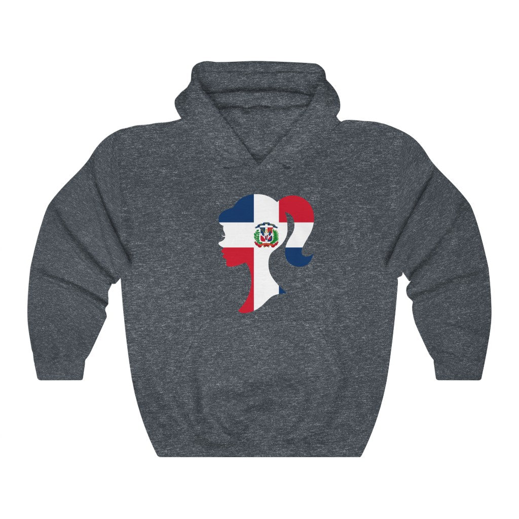 Dominican Republic Girl Flag Hoodie Sweatshirt - Unisex