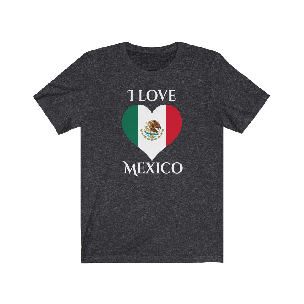 Mexico Heart Flag Premium Tee 2 - Unisex
