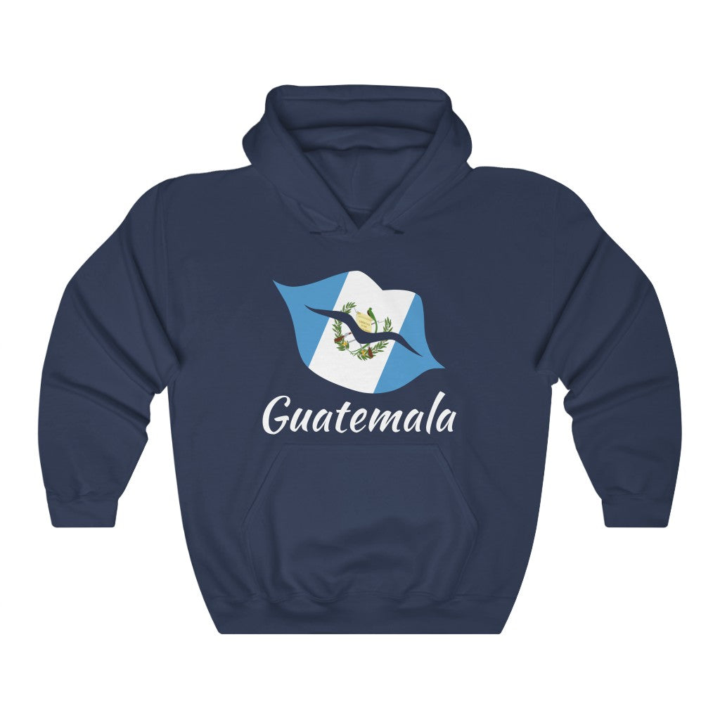 Guatemala Lips Flag Hoodie Sweatshirt 2 - Unisex
