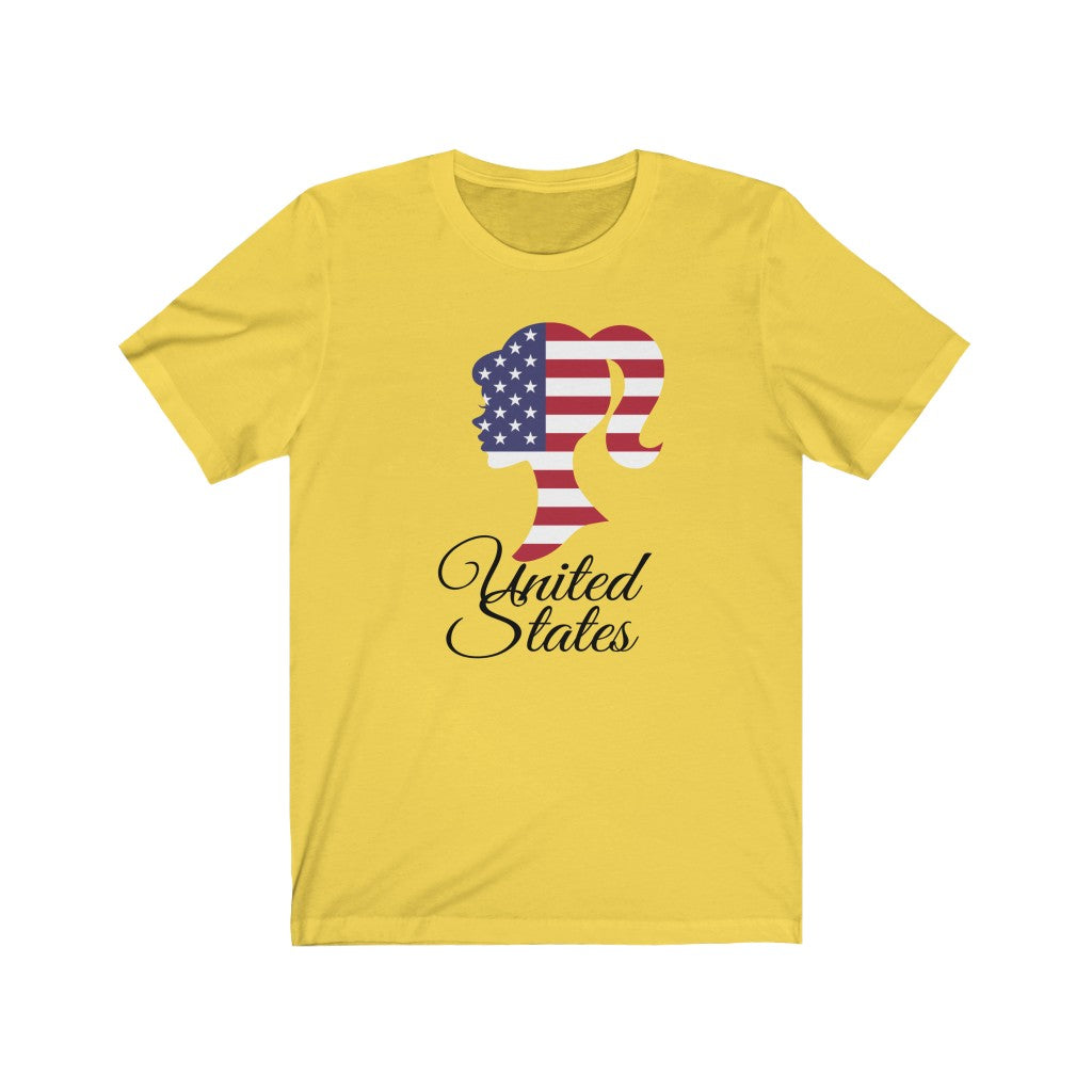 United States of America Girl Flag Premium Tee 1 - Unisex