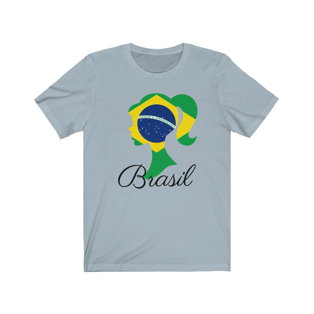 Brazil (Brasil) Girl Flag Premium Tee 1 - Unisex