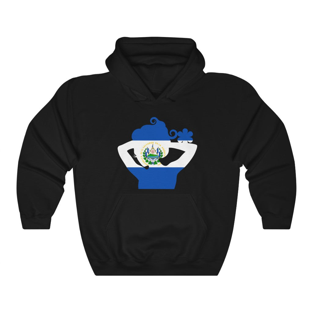 El Salvador Lady Flag Hoodie Sweatshirt - Unisex