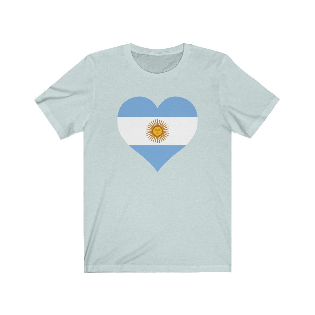 Argentina Heart Flag Premium Tee - Unisex