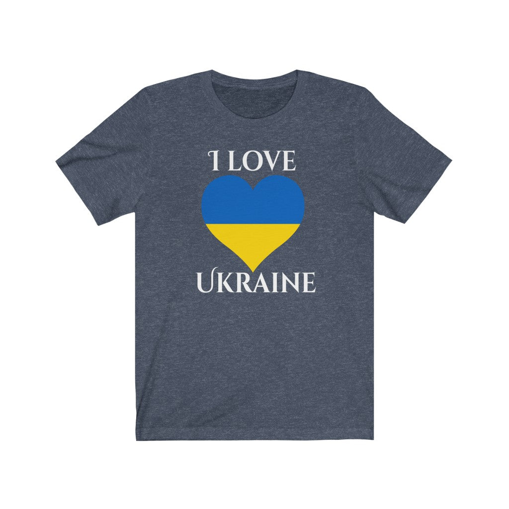 Ukraine Heart Flag Premium Tee 2 - Unisex