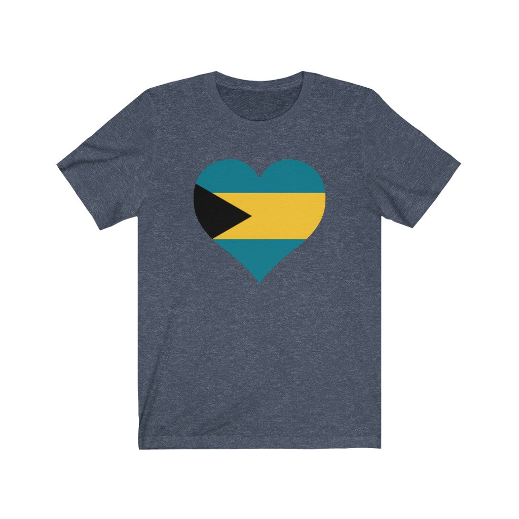 Bahamas Heart Flag Premium Tee - Unisex