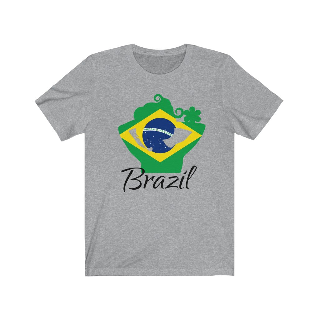 Brazil Lady Flag Premium Tee 1 - Unisex
