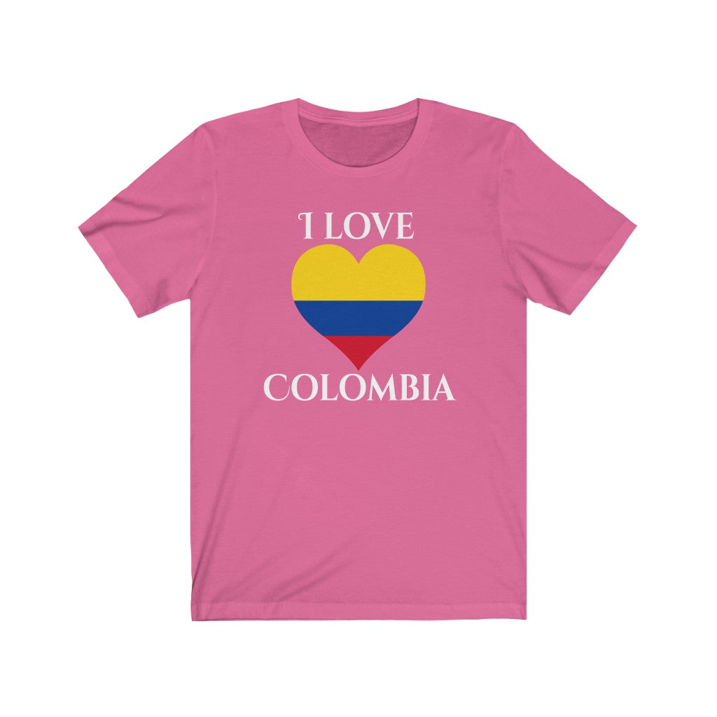Colombia Heart Flag Premium Tee 2 - Unisex