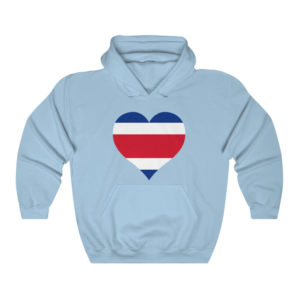 Costa Rica Heart Flag Hoodie Sweatshirt - Unisex