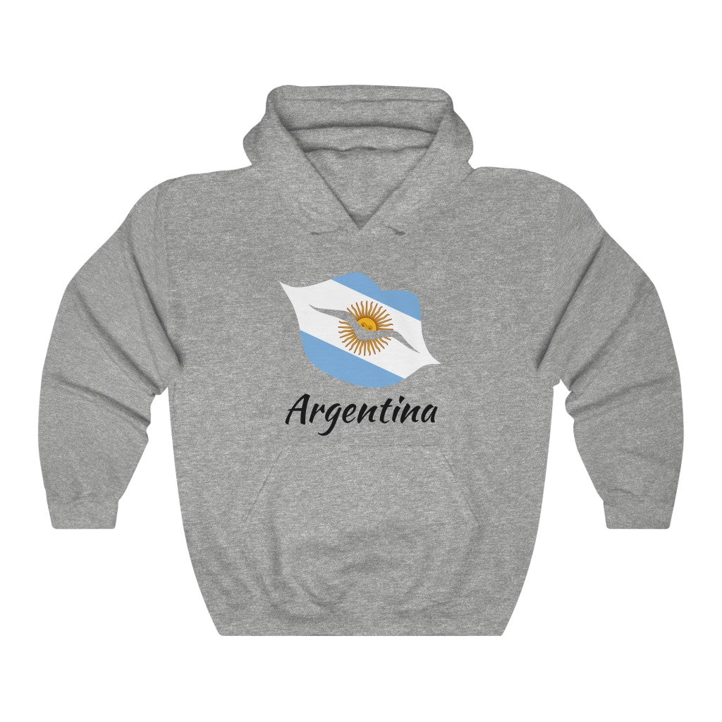 Argentina Lips Flag Hoodie Sweatshirt 1 - Unisex