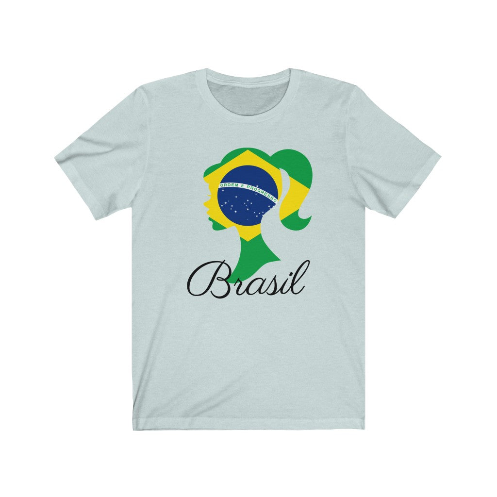 Brazil (Brasil) Girl Flag Premium Tee 1 - Unisex