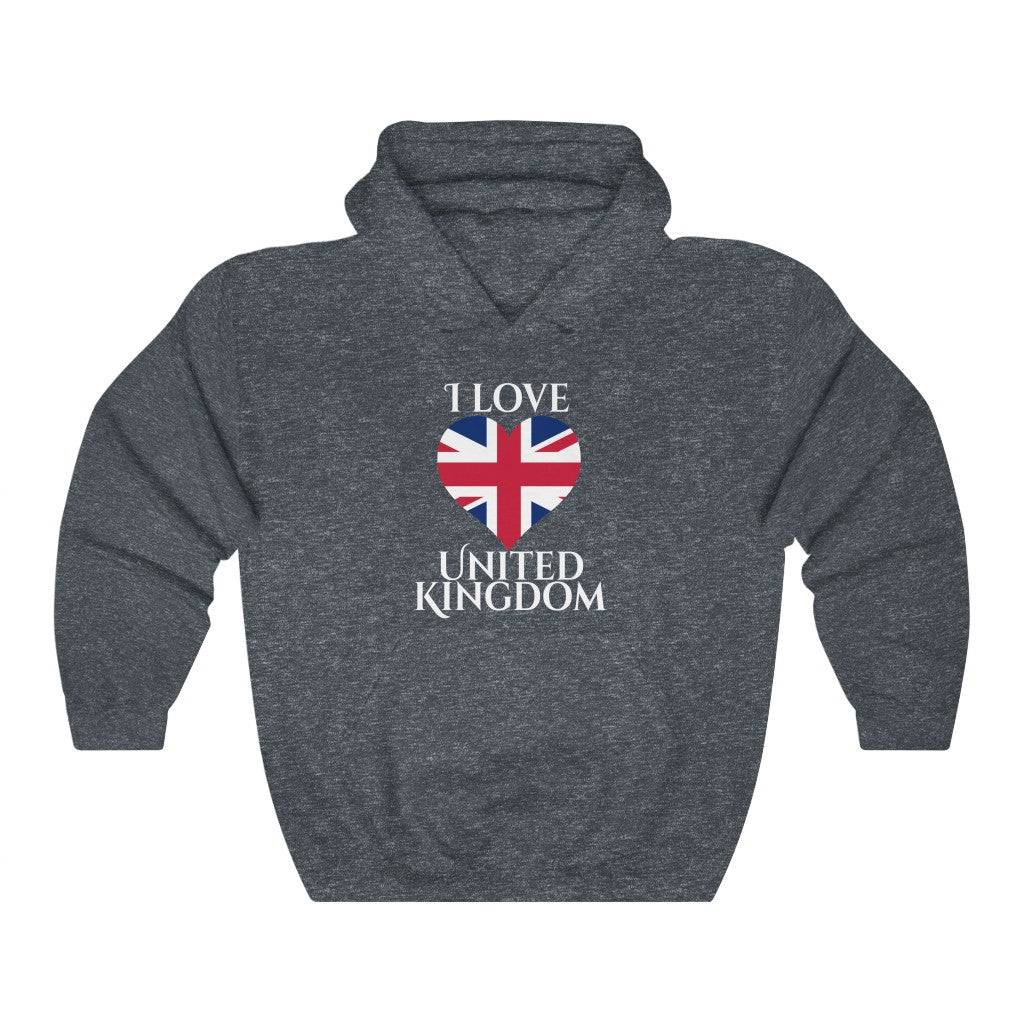 United Kingdom Heart Flag Hoodie Sweatshirt 2 - Unisex