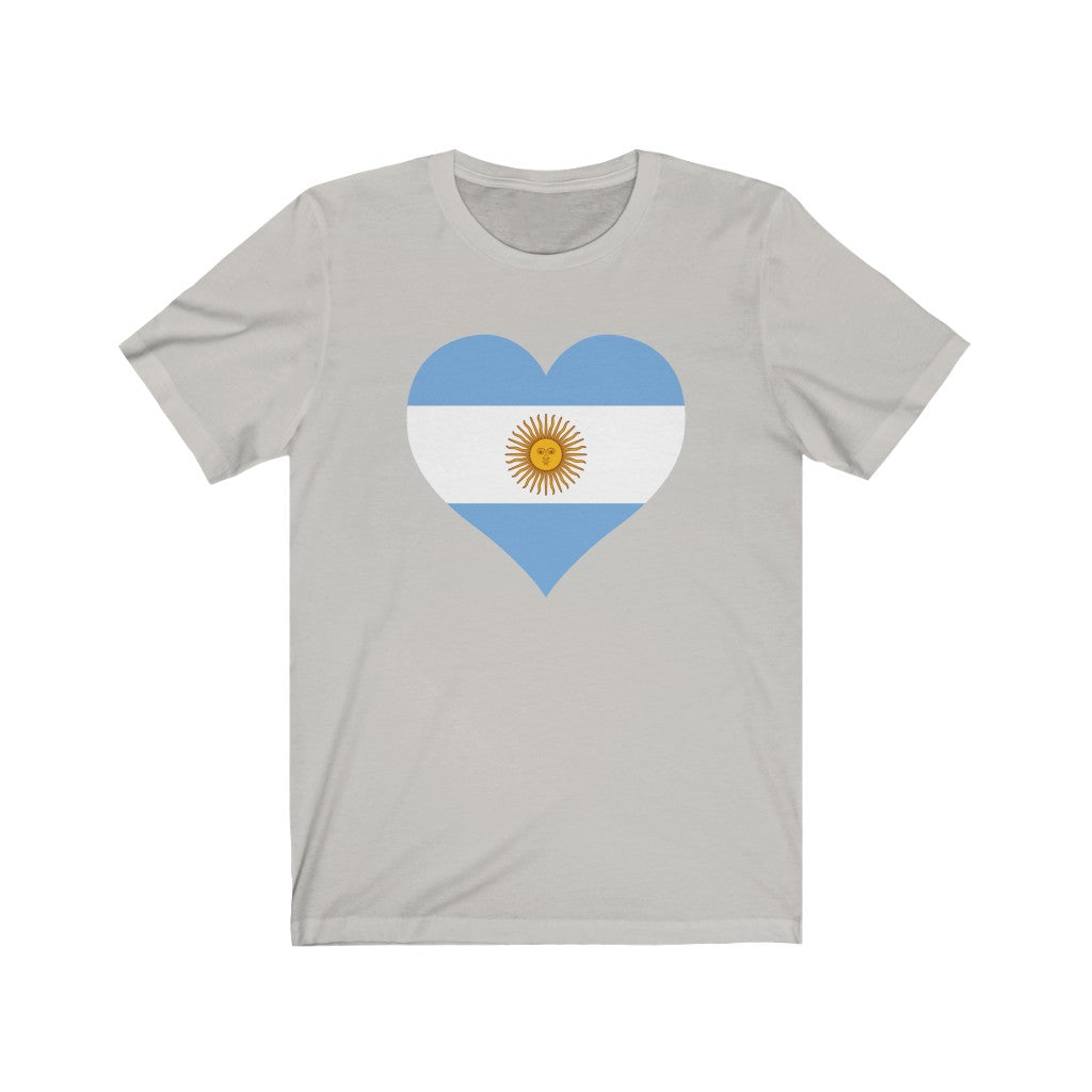 Argentina Heart Flag Premium Tee - Unisex