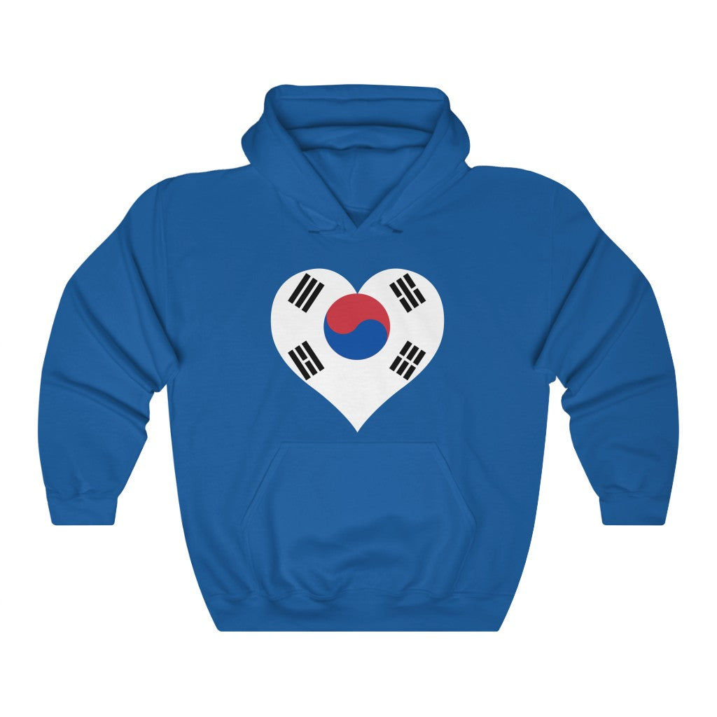 South Korea Heart Flag Hoodie Sweatshirt - Unisex