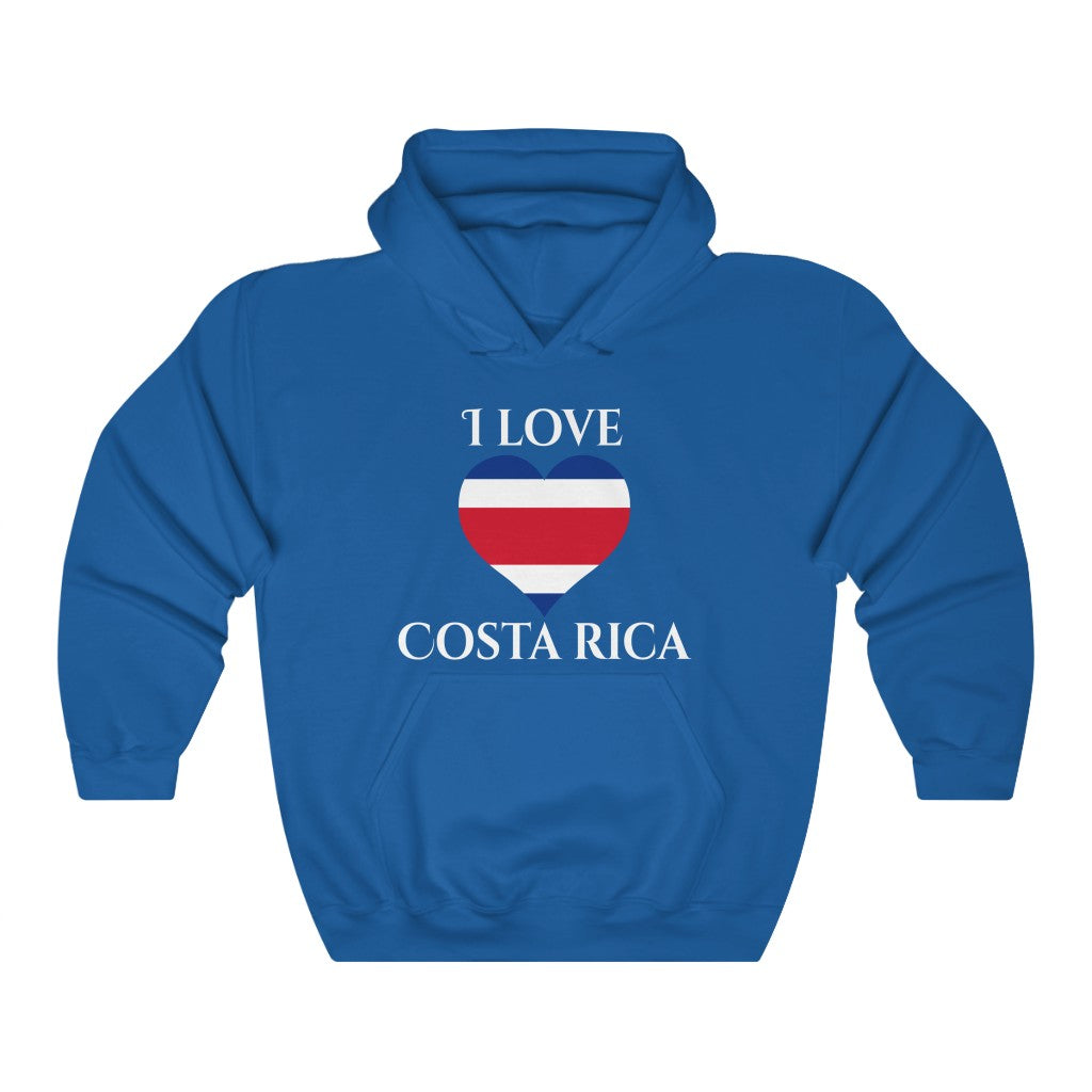Costa Rica Heart Flag Hoodie Sweatshirt 2 - Unisex