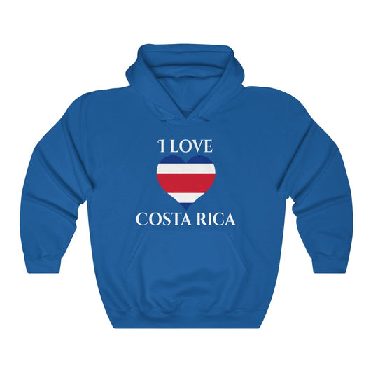 Costa Rica Heart Flag Hoodie Sweatshirt 2 - Unisex