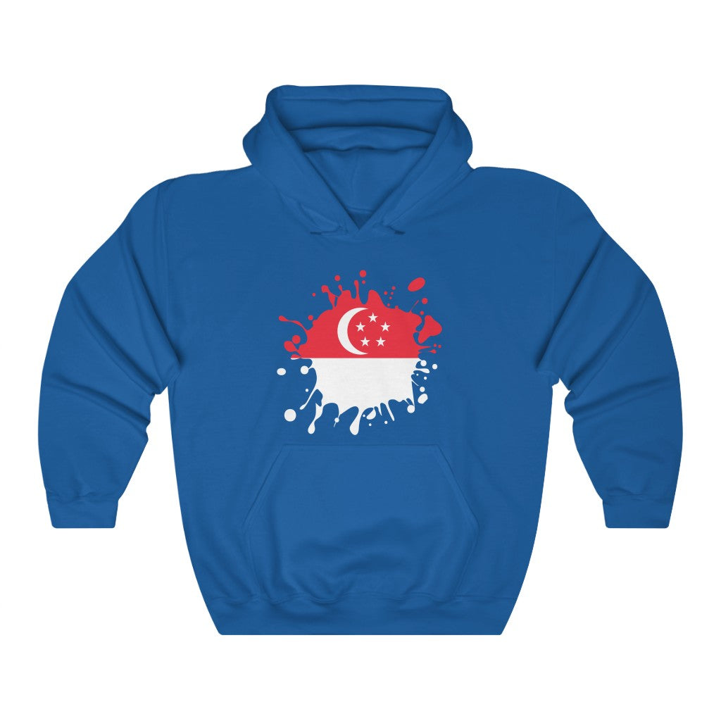 Singapore Splat Flag Hoodie Sweatshirt - Unisex
