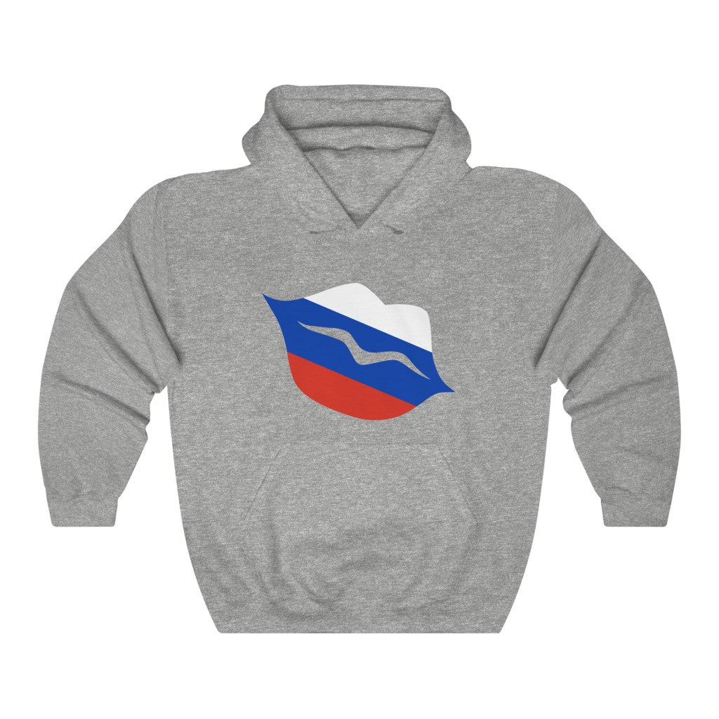 Russia Lips Flag Hoodie Sweatshirt - Unisex