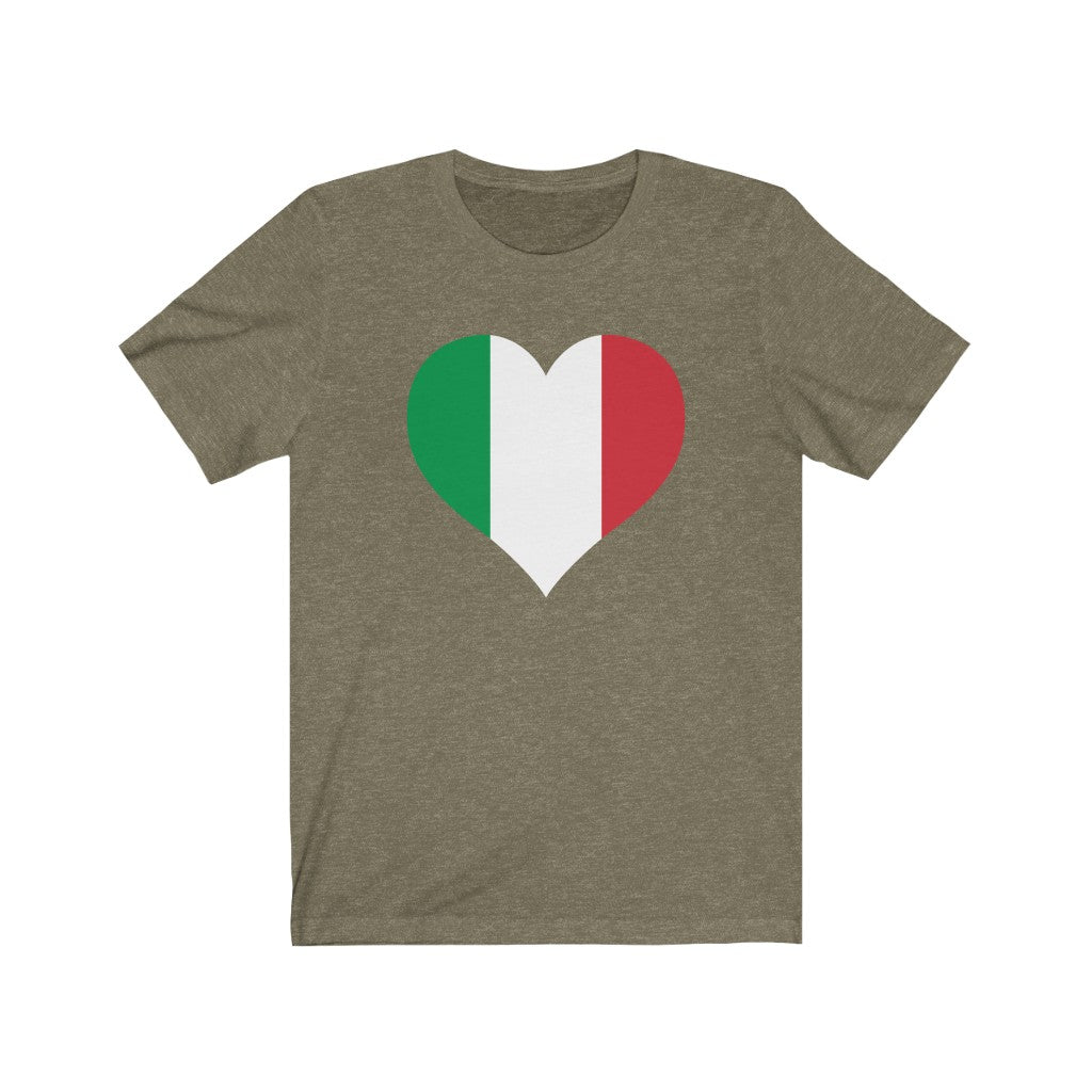 Italy Heart Flag Premium Tee - Unisex