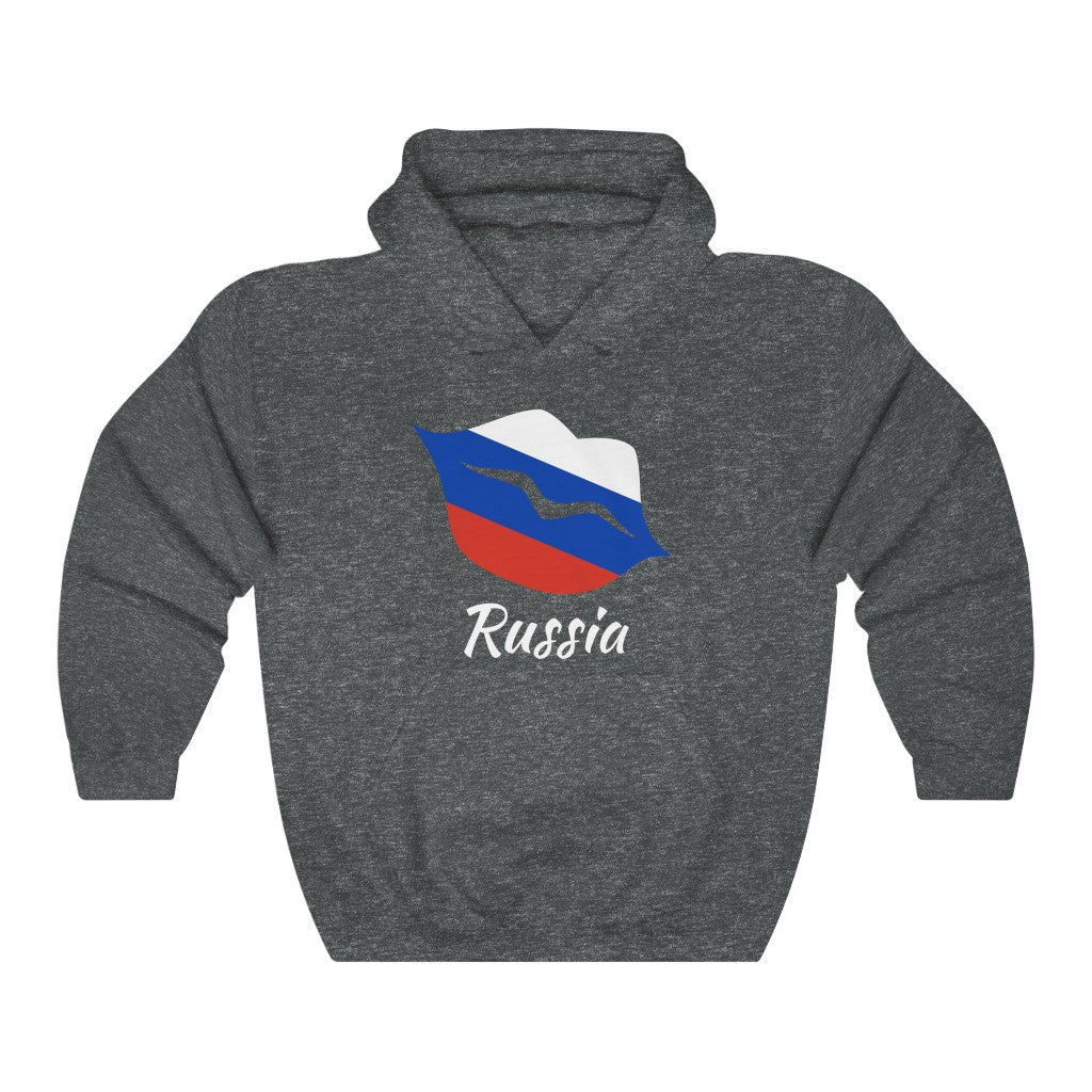 Russia Lips Flag Hoodie Sweatshirt 2 - Unisex