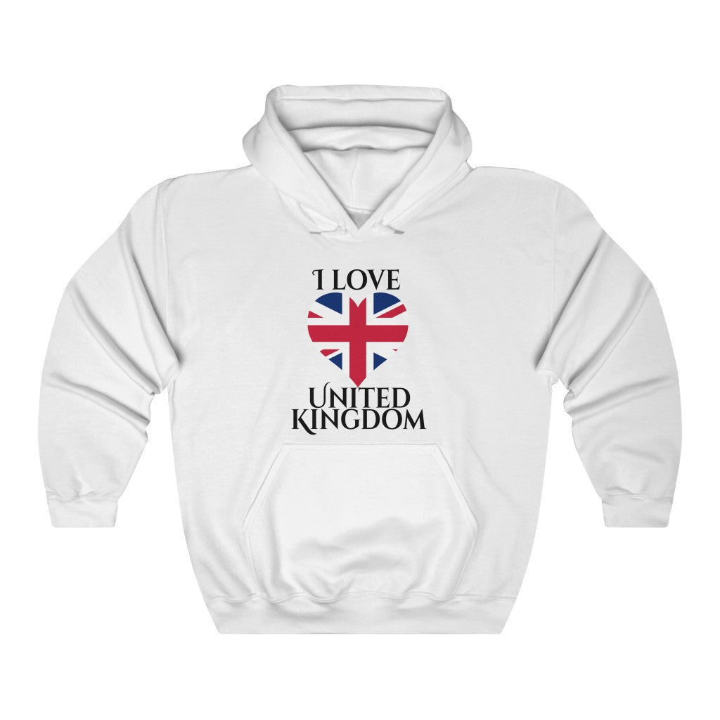 United Kingdom Heart Flag Hoodie Sweatshirt 1 - Unisex