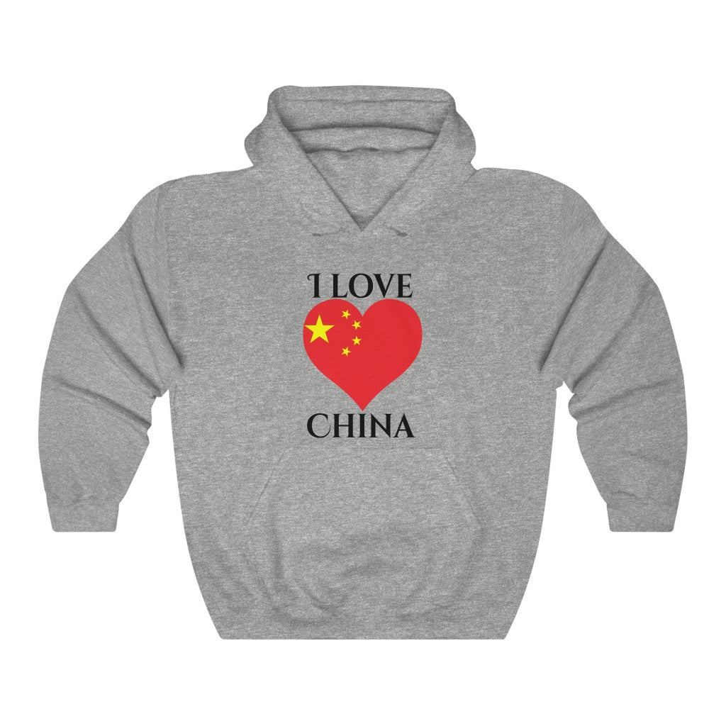 China Heart Flag Hoodie Sweatshirt 1 - Unisex