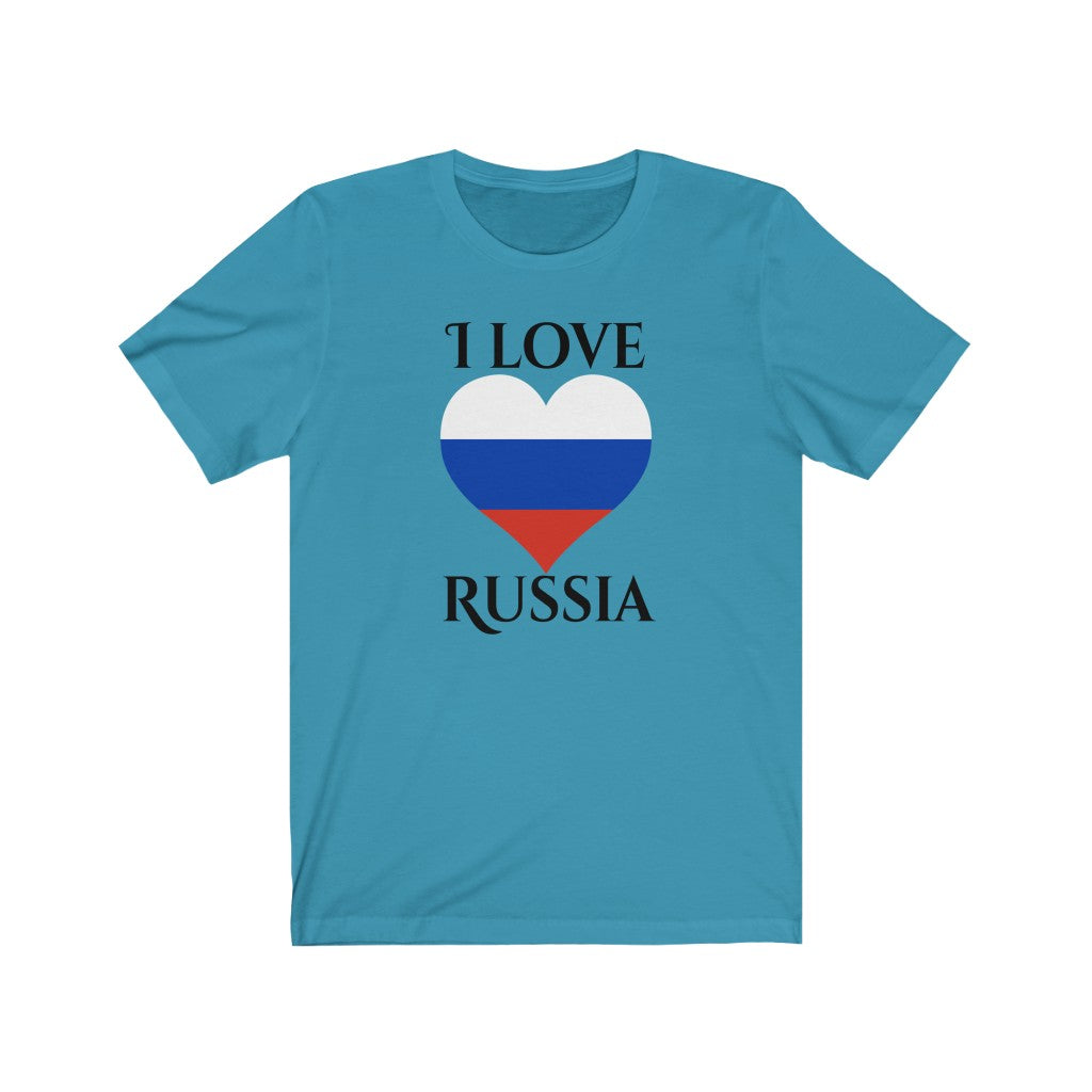Russia Heart Flag Premium Tee 1 - Unisex