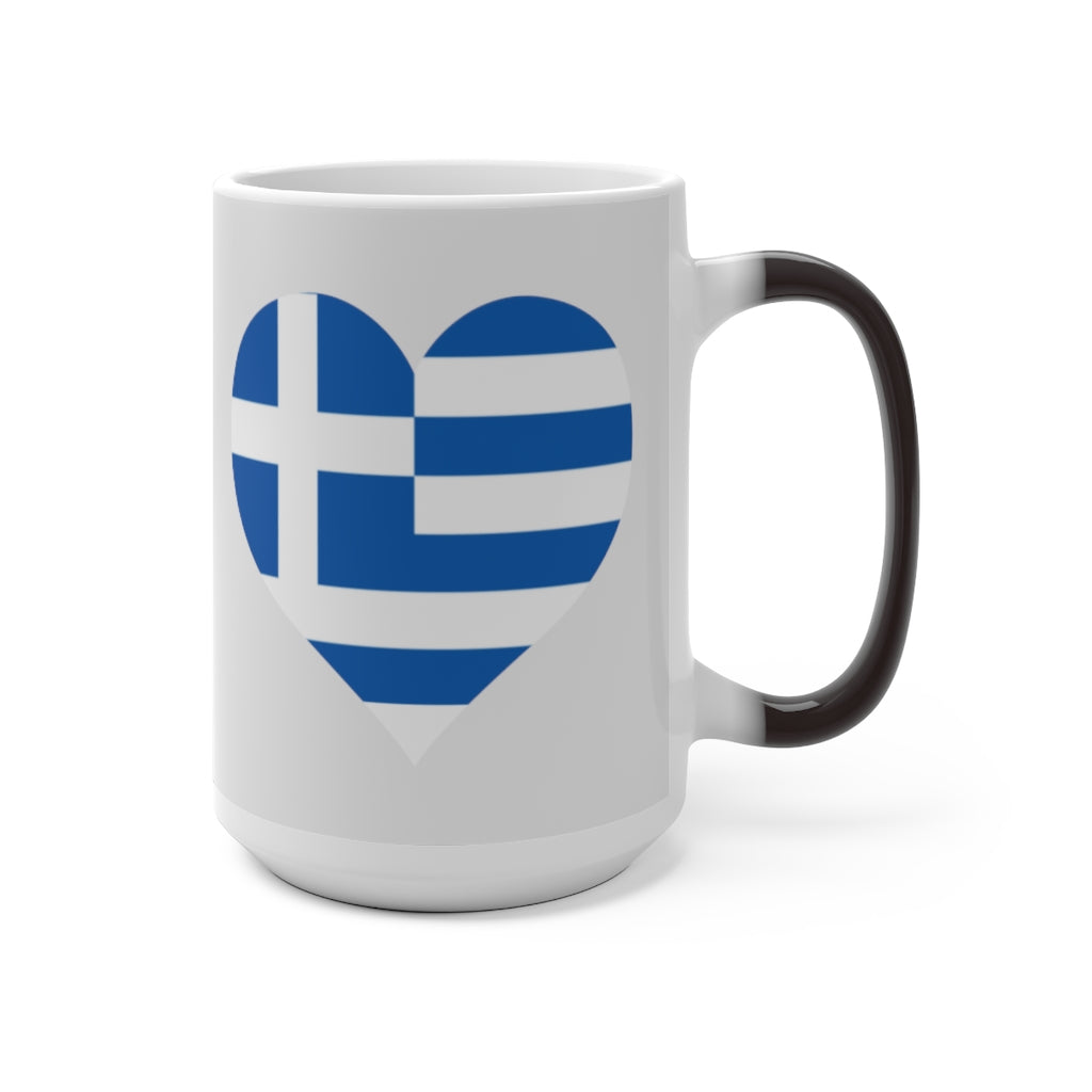 Greece Heart Color Changing Mug