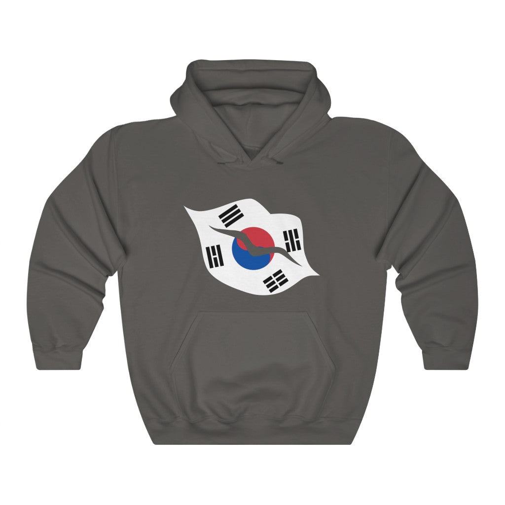 South Korea Lips Flag Hoodie Sweatshirt - Unisex