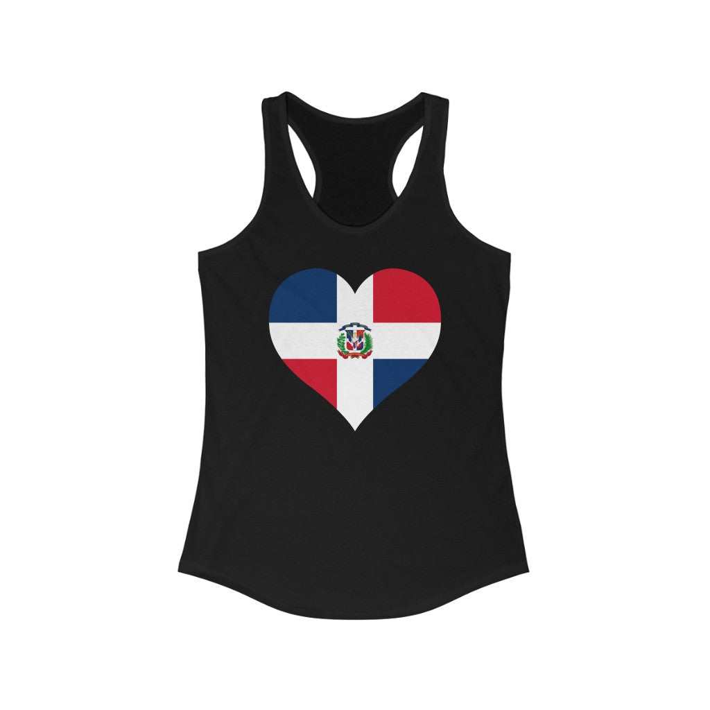 Dominican Republic Heart Flag Tank - Women