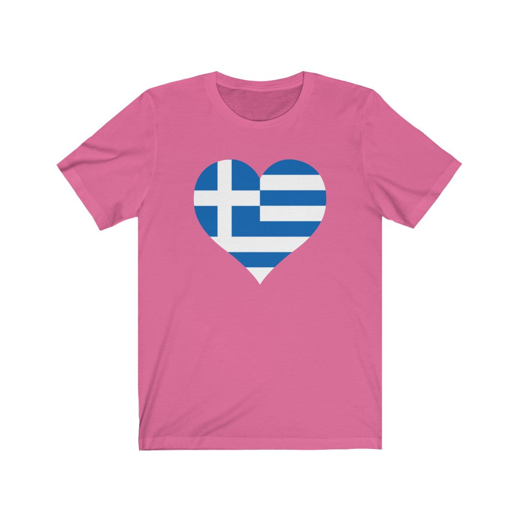 Greece Heart Flag Premium Tee - Unisex