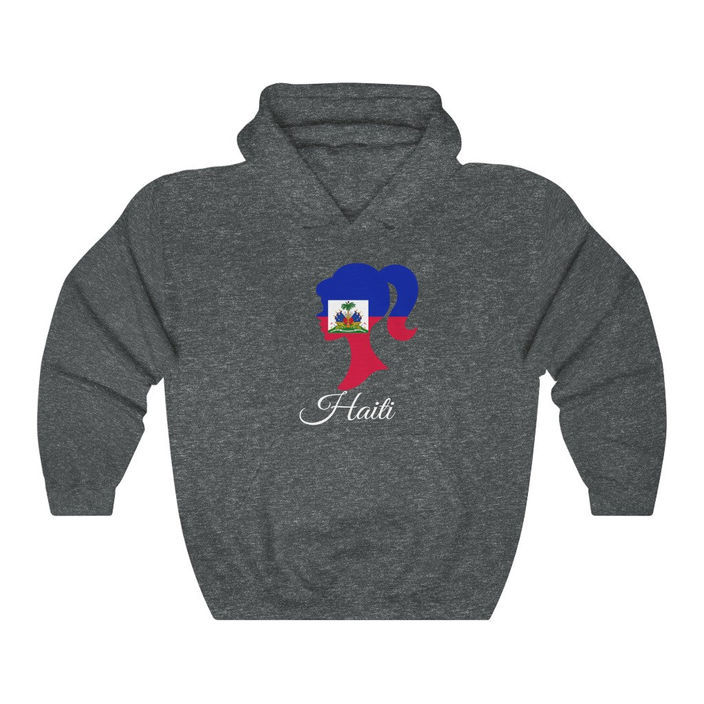 Haiti Girl Flag Hoodie Sweatshirt 2 - Unisex