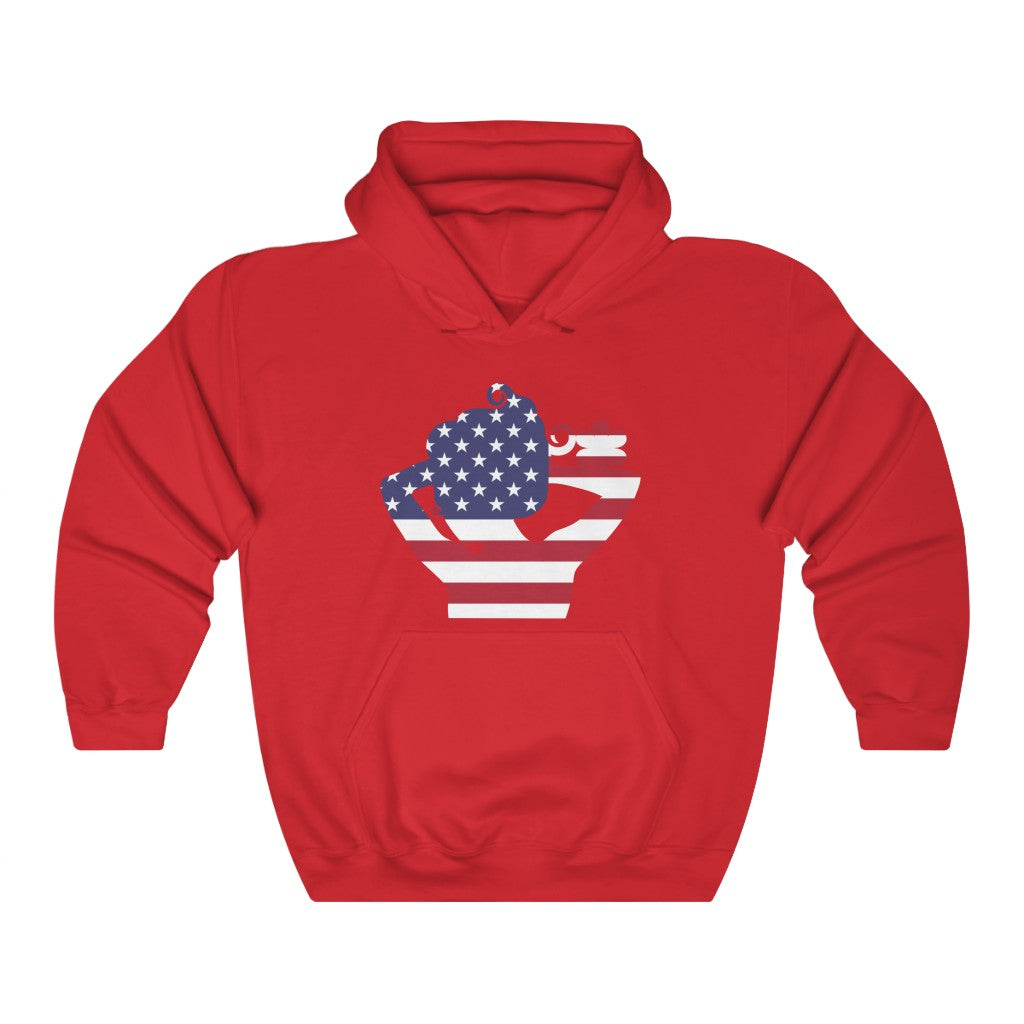 United States of America Lady Flag Hoodie Sweatshirt - Unisex