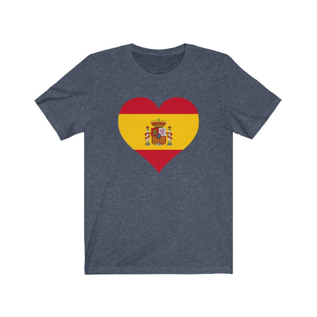Spain Heart Flag Premium Tee - Unisex