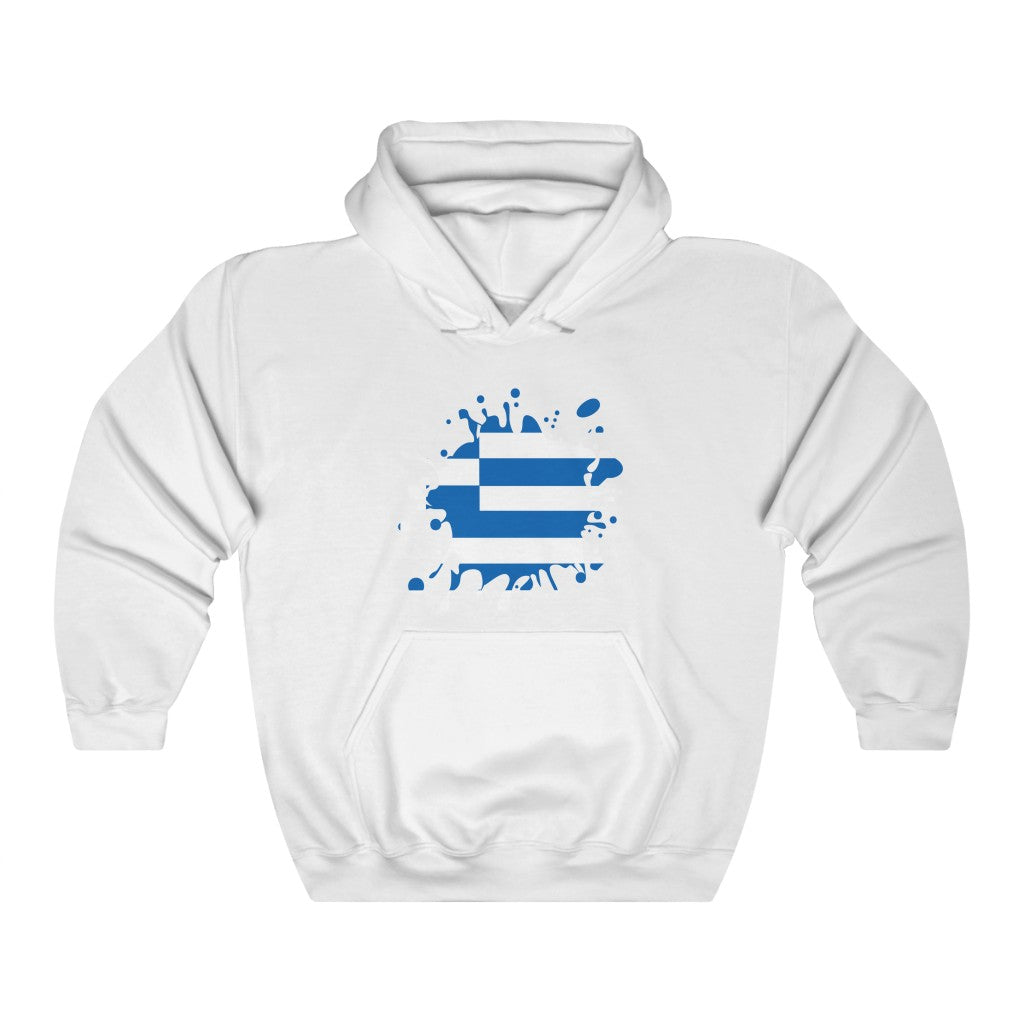 Greece Splat Flag Hoodie Sweatshirt - Unisex
