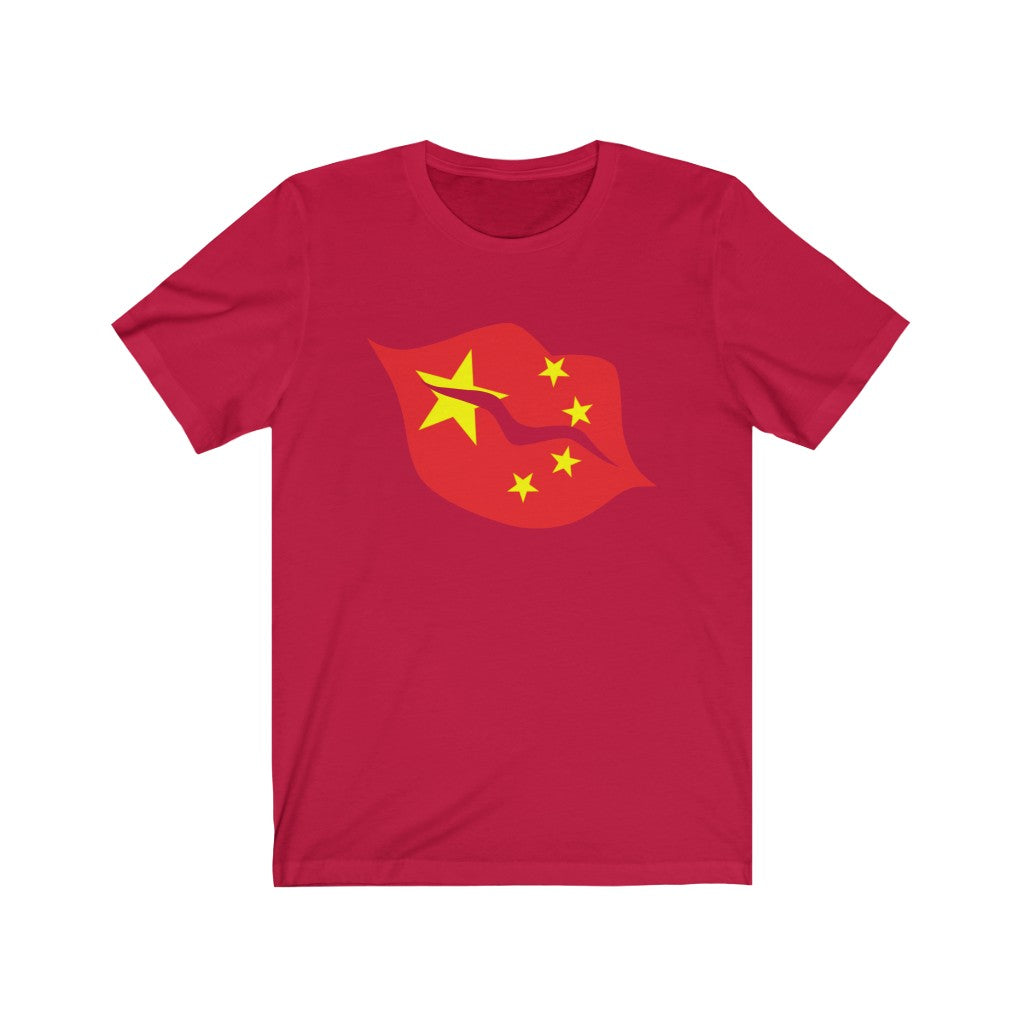 China Lips Flag Premium Tee - Unisex