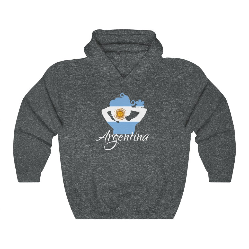 Argentina Lady Flag Hoodie Sweatshirt 2 - Unisex