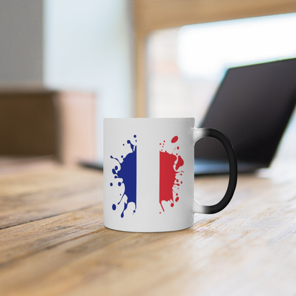 France Splat Color Changing Mug