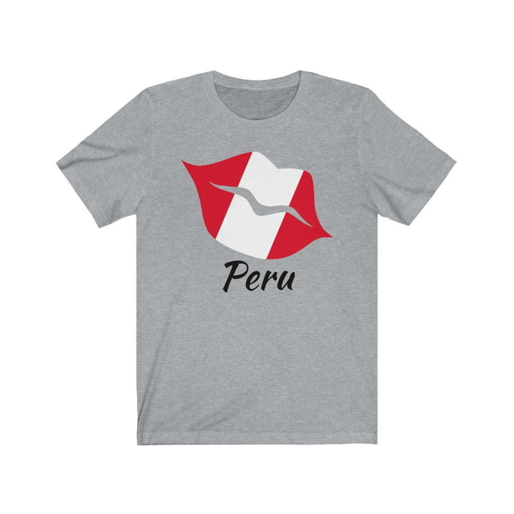 Peru Lips Flag Premium Tee 1 - Unisex