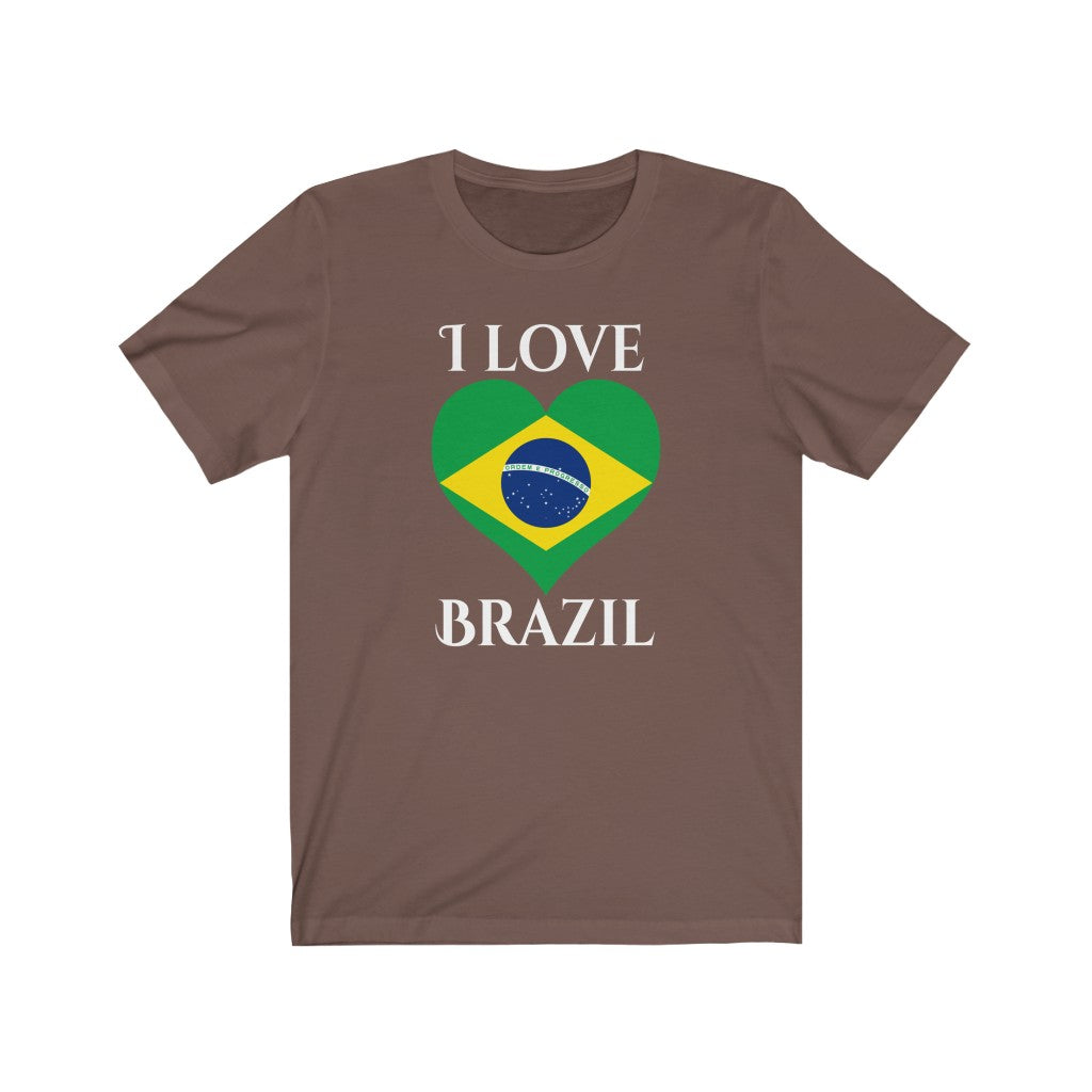 Brazil Heart Flag Premium Tee 2 - Unisex