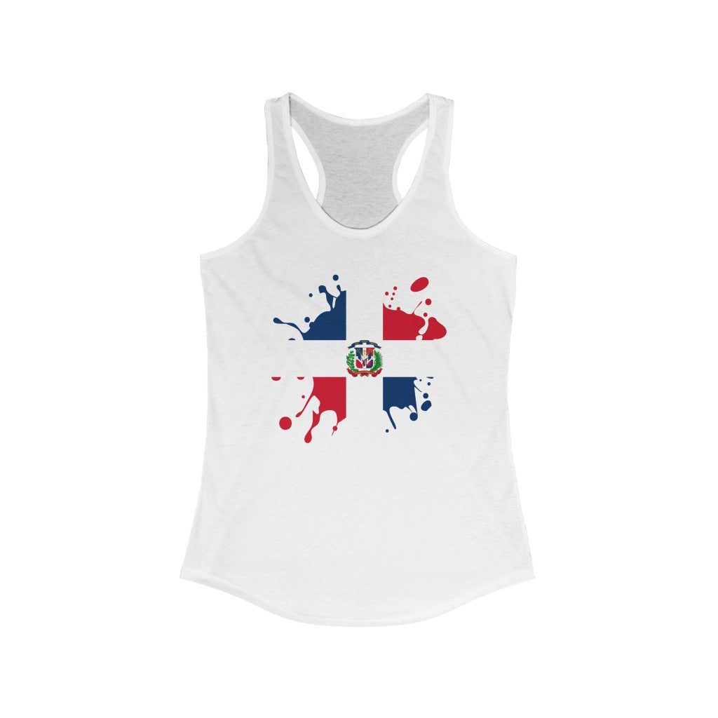 Dominican Republic Splat Flag Tank - Women