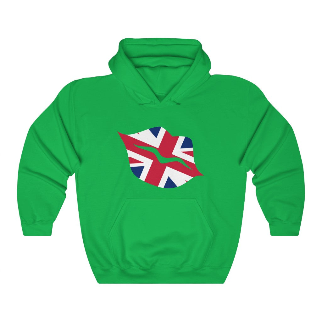 United Kingdom Lips Flag Hoodie Sweatshirt - Unisex