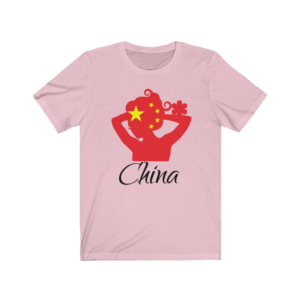 China Lady Flag Premium Tee 1 - Unisex