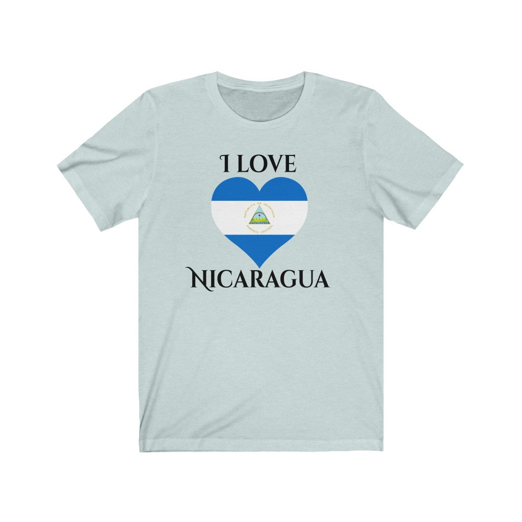 Nicaragua Heart Flag Premium Tee 1 - Unisex