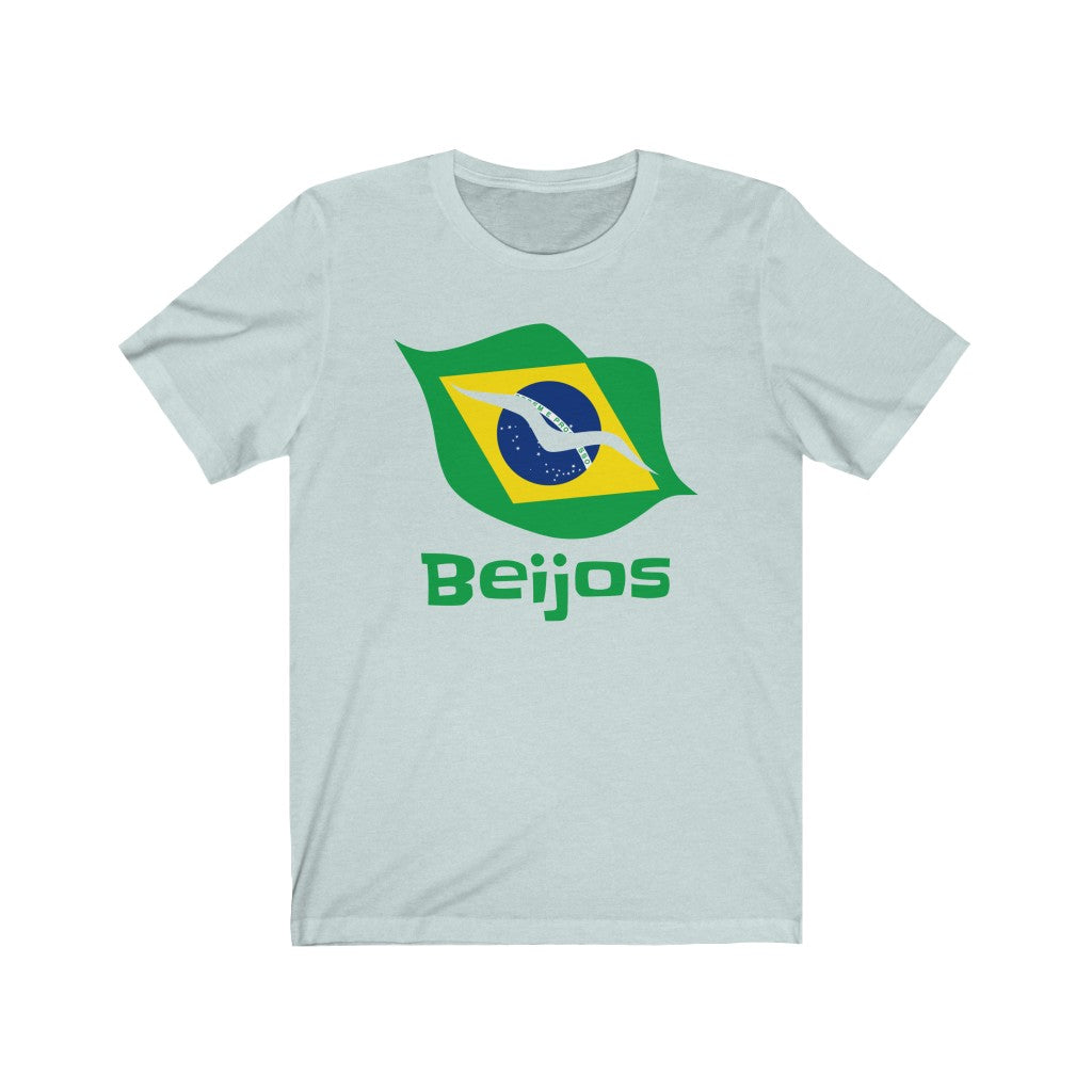 Brazil (Beijos) Lips Flag Premium Tee 1b - Unisex