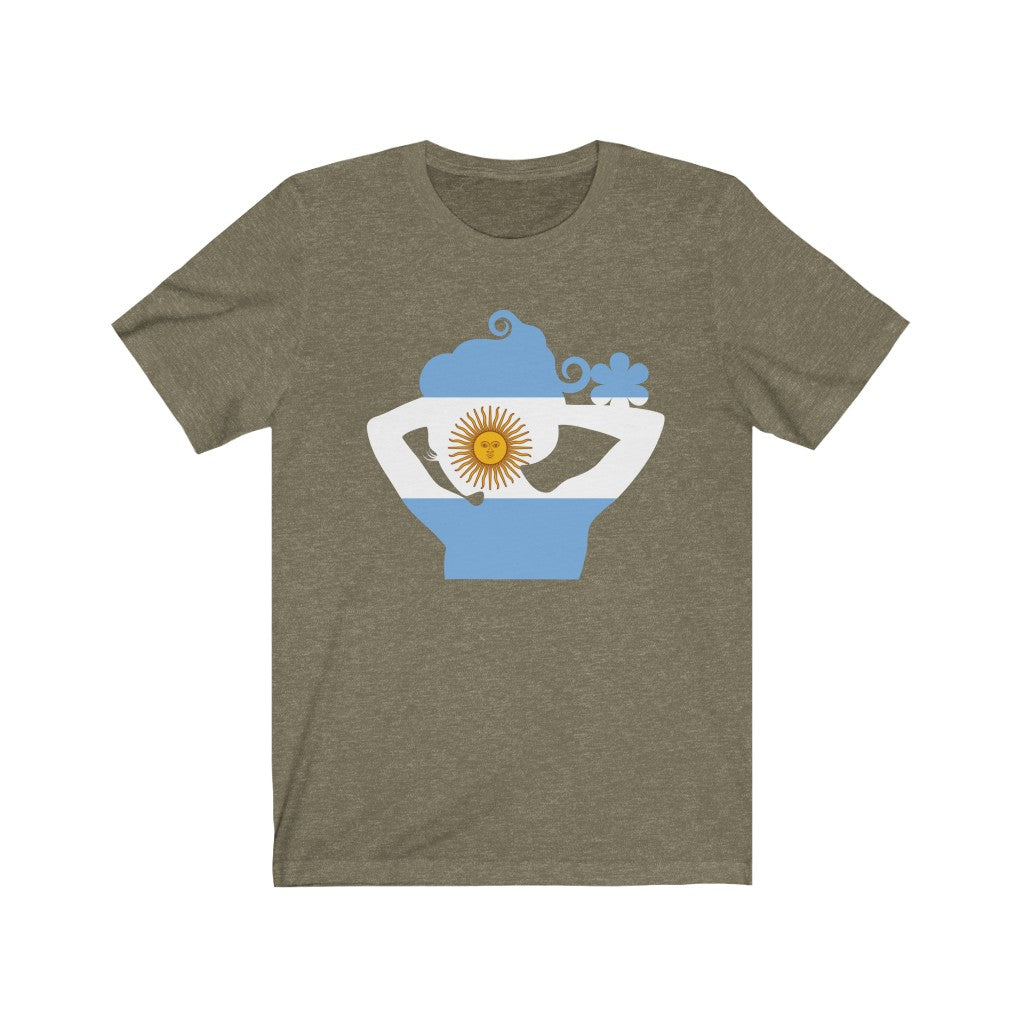 Argentina Lady Flag Premium Tee - Unisex