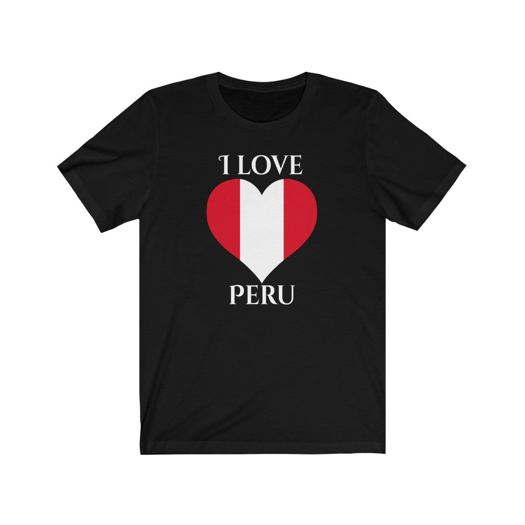 Peru Heart Flag Premium Tee 2 - Unisex