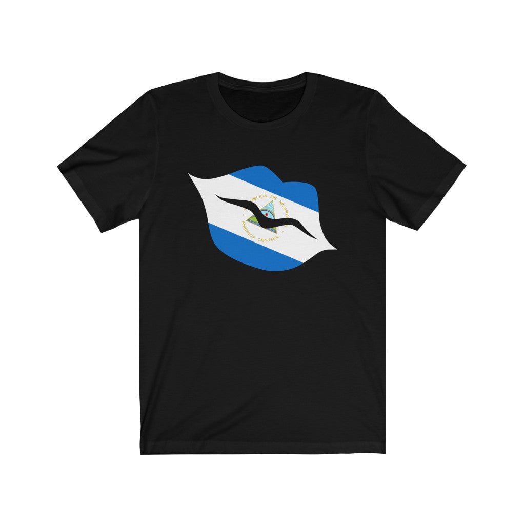 Nicaragua Lips Flag Premium Tee - Unisex