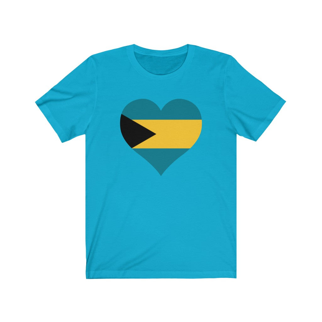 Bahamas Heart Flag Premium Tee - Unisex