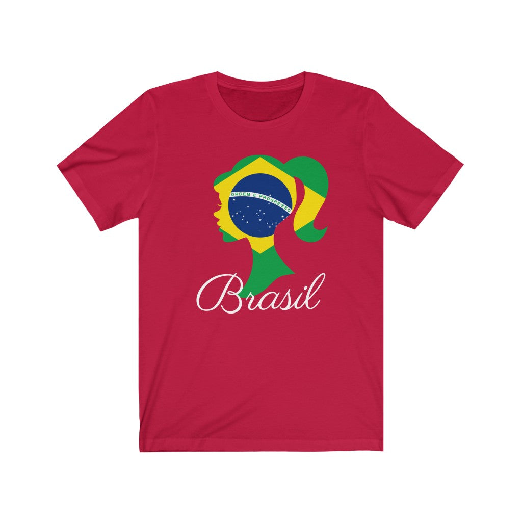 Brazil (Brasil) Girl Flag Premium Tee 2 - Unisex