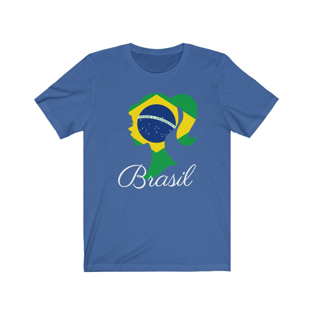 Brazil (Brasil) Girl Flag Premium Tee 2 - Unisex